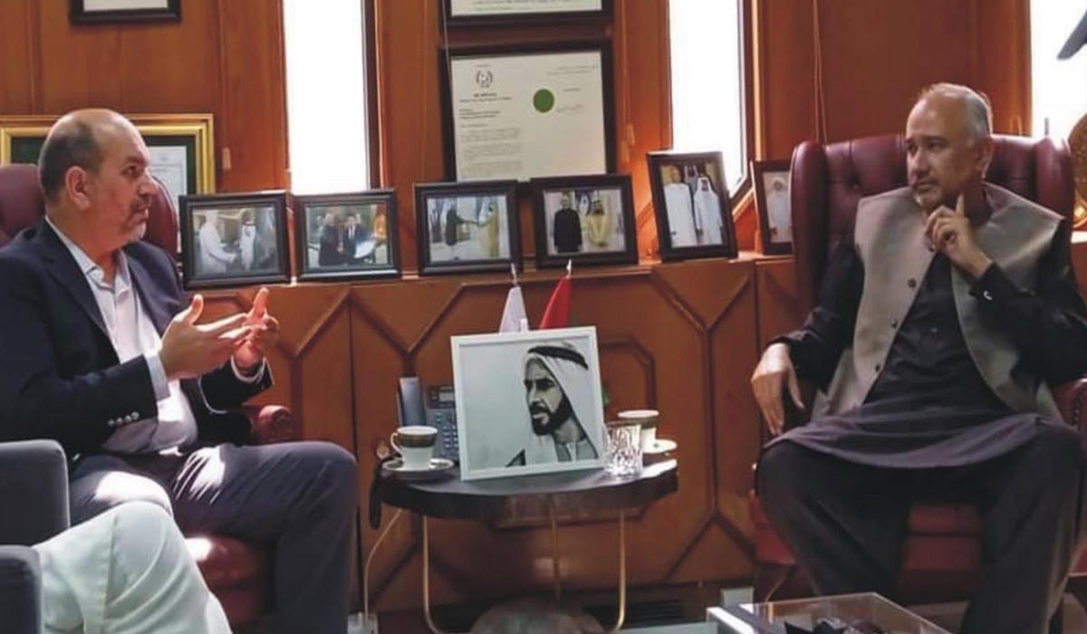 سردار حسن ابراہیم کی ابو ظہبی میں پاکستانی سفیر سے ملاقات 